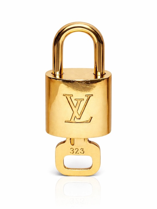 Louis Vuitton Accessories - Authentic Louis Vuitton Padlock & Key Gold Tone LV Lock